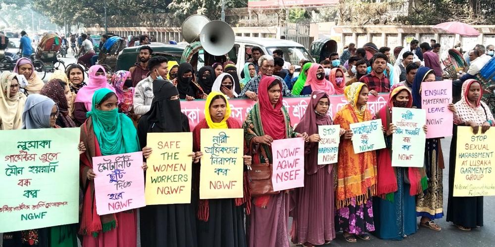 Demands of protesting women workers at Lusaka